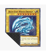 White Dragon 1st Edition Card Sherpa Fleece &amp; Padded Quilt Anime Blanket - $32.32 CAD+