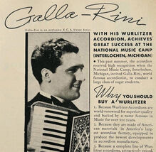 1936 Wurlitzer Accordion Advertisement Galla Rini Musical Instrument E17C - $371.27 MXN