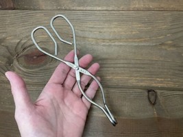 Vintage Ekco Kitchen Canning Tongs Stainless Steel Metal Scissor Grippers USA - $14.80