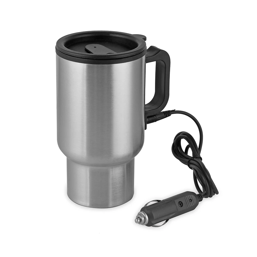 450ml Steel Vehicle Heating Cup Electric Heating Car Kettle Coffee Heated Mug - £13.87 GBP