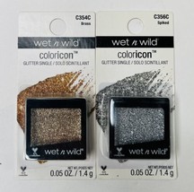 2 Pack Wet n Wild Color Icon Eyeshadow Singles Spiked &amp; Brass .05oz Each - £4.70 GBP