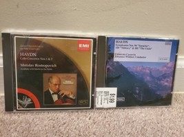 Lot of 2 Haydn CDs: Cello Concertos Rostropovich, Camerata Cassovia Wildner - £15.14 GBP