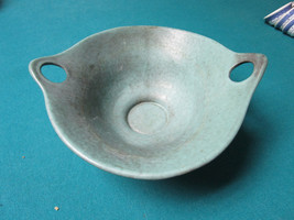 Hungarian Gorka Geza Art Deco Pottery Ceramic Green Bowl 4 X 10 X 9&quot; Midcentury - £197.84 GBP