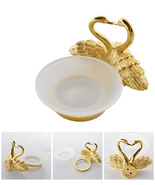 Gold swan style bathroom brass swan shower soap basket soap holder soap ... - $119.00