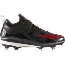Adidas Energy Boost Icon 2.0 Black Red Mens 13.5 Q16525 Metal Baseball Cleats - £3.95 GBP