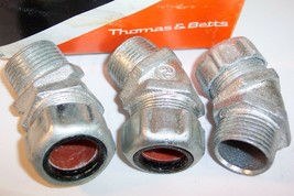 10 PC T &amp; B # 2210 BOX 3/4&quot; 45 DEGREE STRAIN RELIEF THOMAS &amp; BETTS 10 PCS - £18.35 GBP