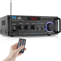 Pyle Pda29Bu Wireless Bluetooth Stereo Power Amplifier For Home, Fm Radio. - £42.32 GBP