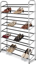40 Pair, 8-Tier Shoe Tower By Whitmor With Non-Slip Racks. - $48.95