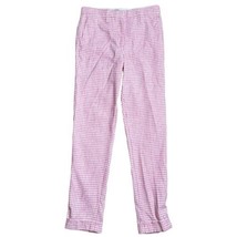 Ann Taylor The Ankle Pink White Houndstooth Pants High Rise Size 8 Tall NEW - £26.48 GBP