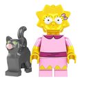 Minifigure Custom Toy Lisa Simpson Cartoon - £5.13 GBP
