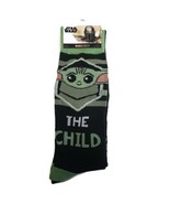 Star Wars THE MANDALORIAN THE CHILD Socks Black Green Mens Shoe Size 6-12 - £6.93 GBP