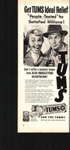 1957 Tums Ad Don’t suffer a moment longer from Acid Indigestion Heartbur... - $25.98