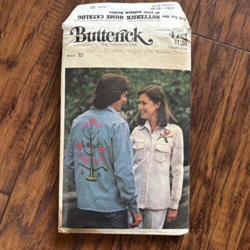 Butterick Vintage 70s Women's Shirt Jacket Pattern 4741 UNCUT SZ 10 - $11.48