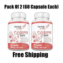 HerbalValley Super Weight Gain Natural Capsules Unisex Pack Of 2 Free Sh... - £46.30 GBP