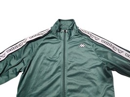 Vtg 2000s Forest Green Kappa Full Zip Classic Tape Logo Track Jacket XL - £30.37 GBP