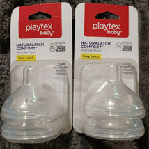 Lot of 2 Playtex  Baby NaturaLatch Medium Flow Bottle Nipples 2 Pack NIP - $14.80