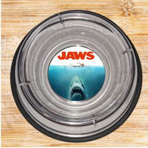 Jaws Shark Movie Pet Bowl Dog Cat Food Drink Clear holds 14oz. - £10.76 GBP