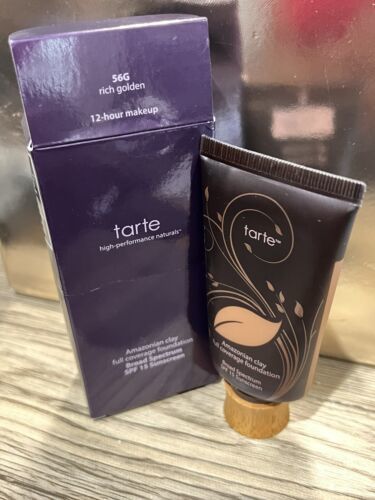 TARTE Amazonian Clay Foundation in 56G RICH GOLDEN AUTHENTIC NIB free, s... - $14.99