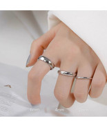 Simple Ring Wedding Band Couple Jewelry Women Men Stainless Steel 6MM Si... - £6.96 GBP+