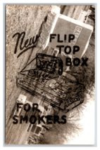 RPPC Comic Graveyard Coffin Box For Smokers Overprint UNP LL Cook Postcard Y16 - £17.66 GBP