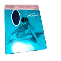 Van Raalte Navy Vanilon Panty Hose Sheer Opaque Run Resist New Old Stock - $19.79