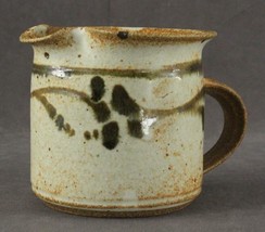 Vintage Kitchen Studio Art Pottery FARMER Brown Glazed Milk Pitcher 4.5&quot; Tall - £19.71 GBP