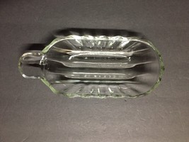 Vintage Ribbed Clear Glass Candy Dish Nut Bowl Jeanette Glass Company - £4.00 GBP