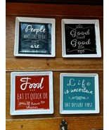 Lot of 4 People Who Like to Eat are Always the Best People &amp; Other Sayin... - £11.68 GBP
