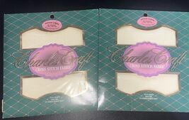 (2) Charles Craft Cross Stitch Super Linen 27 Count Ivory Flax Cotton Po... - $14.84