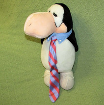 1985 OPUS DAKIN BLOOM COUNTY 13&quot; YUPPIE PENGUIN LONG STRIPED TIE VINTAGE... - $15.75