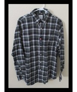 Chaps Men&#39;s Green &amp; Black Plaid Flannel Shirt Size Medium NWT - €12,78 EUR