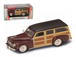 1948 Ford Woody Burgundy 1/43 Diecast Model Car by Road Signature - £16.78 GBP
