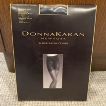 NOS Donna Karan Sheer Satin Toner Pantyhose Midnight Navy Small Style OOA16 - £14.59 GBP