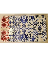 Tag Living Zuma Melamine Rectangular Serving Platter Tray Red, White and... - $655.52 MXN