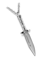 Men Women Punk Stainless Steel Knife Dagger Chain - $40.38
