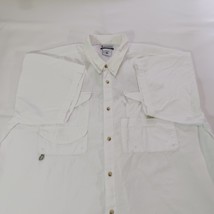 Columbia Sportswear FM7231 Men's White Cotton Vented Short Sleeve Shirt Size 2XL image 12