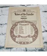 WAVES OF THE DANUBE WALTZES Vintage MUSIC SHEET PIANO 453 Ivanovici - £12.69 GBP