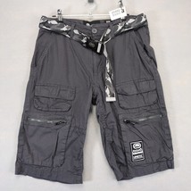 Ecko Unltd Cargo Shorts Men&#39;s 30x13 Gray Camo Belt Logo Y2K Streetwear S... - $488.31 MXN