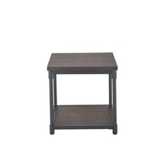 Brown Prescott End Table - Modern Wood Side Table for Living Room Decor - $140.99