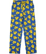 Pokemon Happy Pikachu Men&#39;s Blue Sleep Pajama Pants - £19.61 GBP
