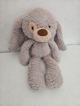 GUND Fuzzy Dog Puppy Plush Stuffed Animal Grey Tan Brown Nose 320597 - £30.59 GBP