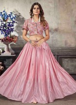 Indo-Western Lehenga Choli &amp; Top Art-Silk,Sequin-Work, Stitched (M &amp; XL)... - $70.30