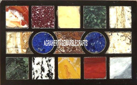 Antique Art Marble Coffee Table Mosaic Work Random Inlay Art Kitchen Decor H3793 - £281.46 GBP+