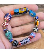 Vintage african venetian style glass beads bracelet #br3Gift - $35.24 CAD