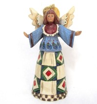 New Jim Shore Heartwood Creek Angel Christmas Ornament 2002 Figurine 4&quot; Blue - £13.95 GBP