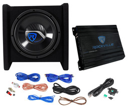 Rockville RV10.1D 500w 10&quot; Loaded Car Subwoofer Enclosure+Mono Amplifier... - £143.18 GBP