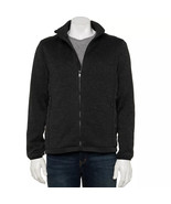 Men&#39;s Apt. 9® Sherpa-Lined Mock Neck Marled Sweater Fleece Jacket B4HP - $25.69 CAD+