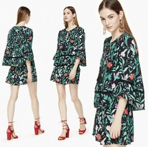 Kate Spade Romper Jardin Crepe Green Floral Women’s Sz 8 new AUTHENTIC $378 - £141.43 GBP
