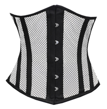 Steel whale under the chest heavy lacing shaper white black mesh - £33.34 GBP+