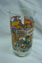 1981 The Great Muppet Caper 5&quot; Glass Drinking Cup Kermit The Frog Muppets Piggy - £15.64 GBP